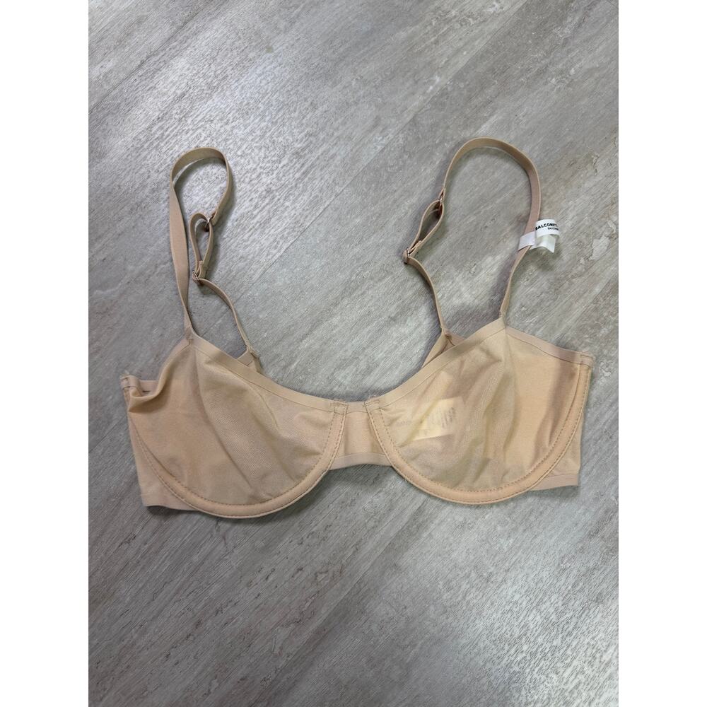 Aerie Mesh Balconette Bra Beige Tan Size 32D